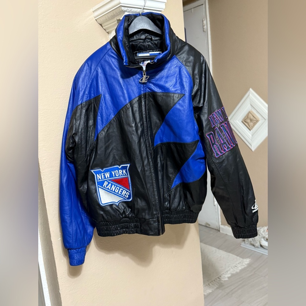 New York Rangers leather Bomber Jacket